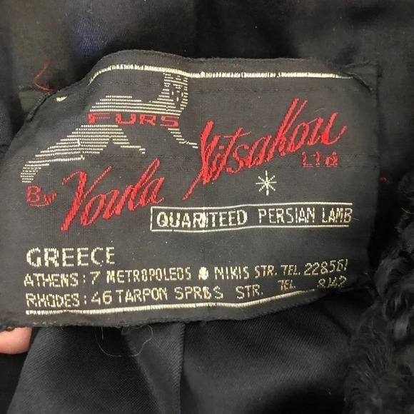 Voula Mitsakou Greek Vintage Genuine Persian Lamb Cropped Opera Jacket - Picture 7 of 9